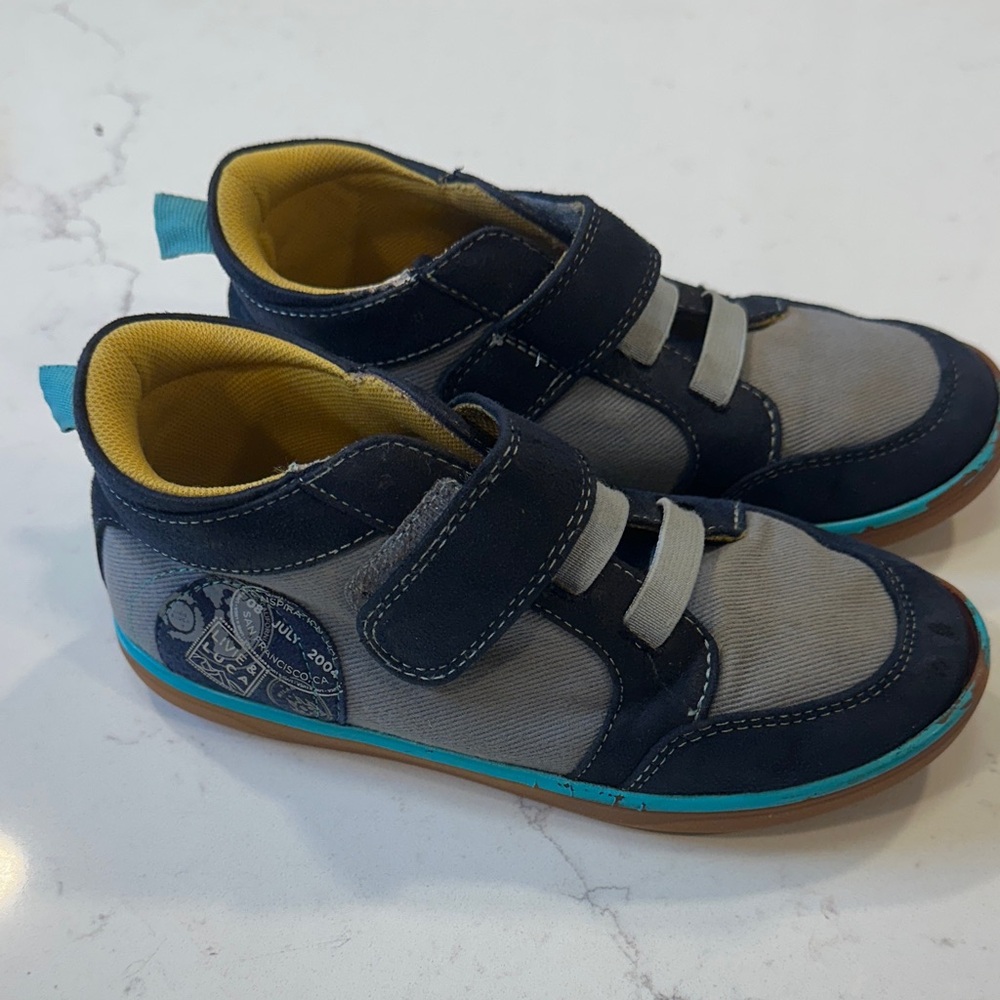Livie & Luca Navy and Gray Kids Sneakers